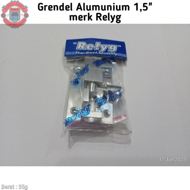 Grendel Pintu Jendela Alumunium 1,5" inch merk Relyg • Kunci Slide Door Window Aluminium 1½ " inchi 