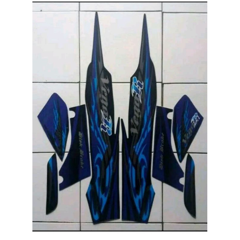 STRIPING STIKER LIS BODI YAMAHA VEGA R NEW 2008 BIRU
