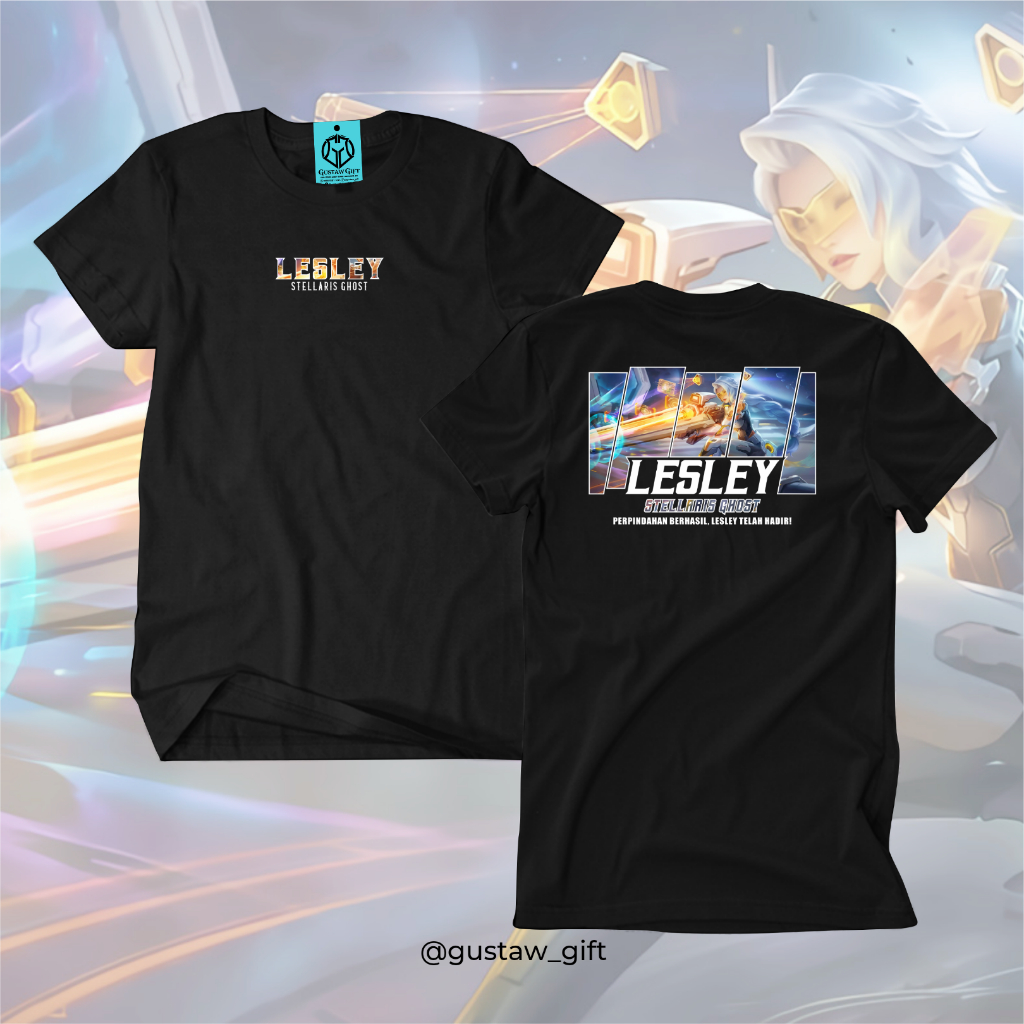 GG T-Shirt LESLEY Epic skin Stellaris Ghost Mobile Legends Kaos Custom Katun Slim-fitting