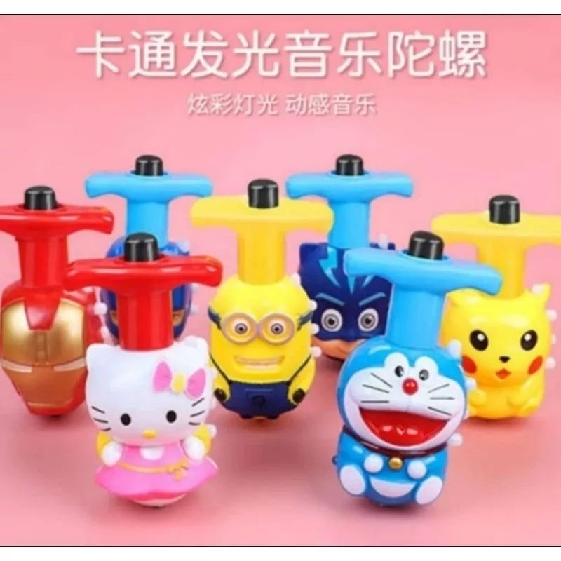 MAINAN ANAK GANGSING LAMPU LED + MUSIC GANGSING BERKARAKTER FLASHING TOP GANGSING