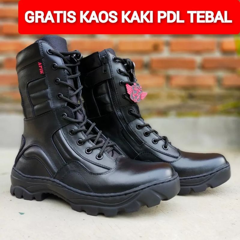 SEPATU PDL LGR ARMY FULL KULIT SAPI ASLI MERK APIK SEPATU PDL DINAS LAPANGAN TNI POLRI SECURITY SATP