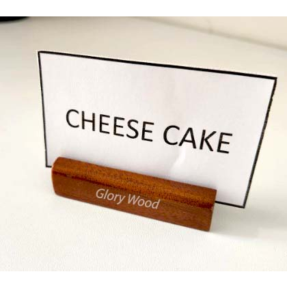 Food Tag Display Food kayu Tent card holder