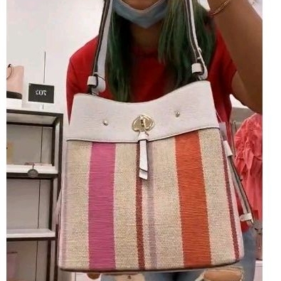 Kate Spade Marti small bucket stripe preloved