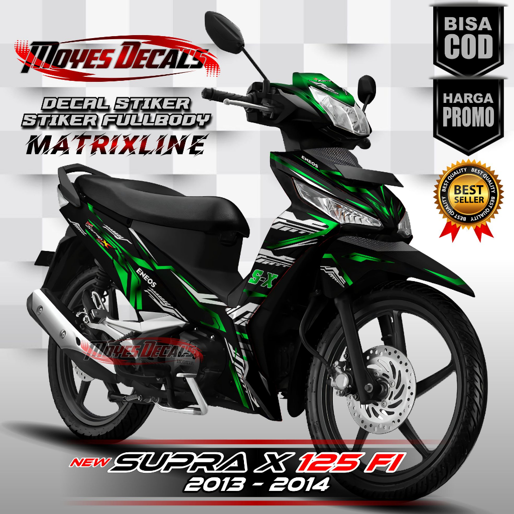 Decal Stiker Fullbody Motor Supra X 125 Fi 2013-2014 Matrixline Custom
