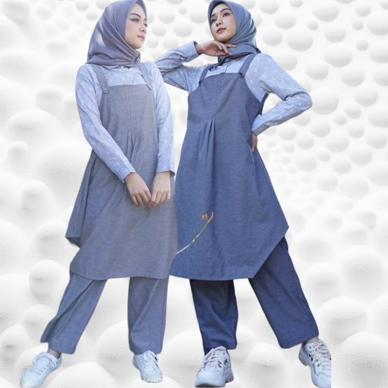 UPMORE SETELAN CELANA TUNIK KULOT ANGGREE