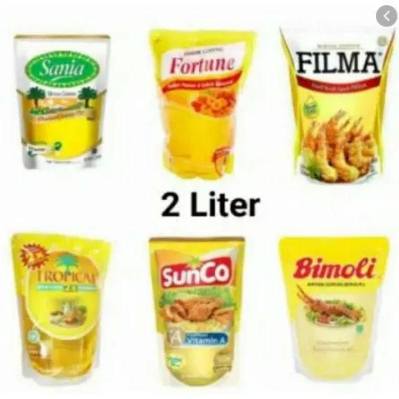 

minyak goreng kemasan 2 liter merk Rendom