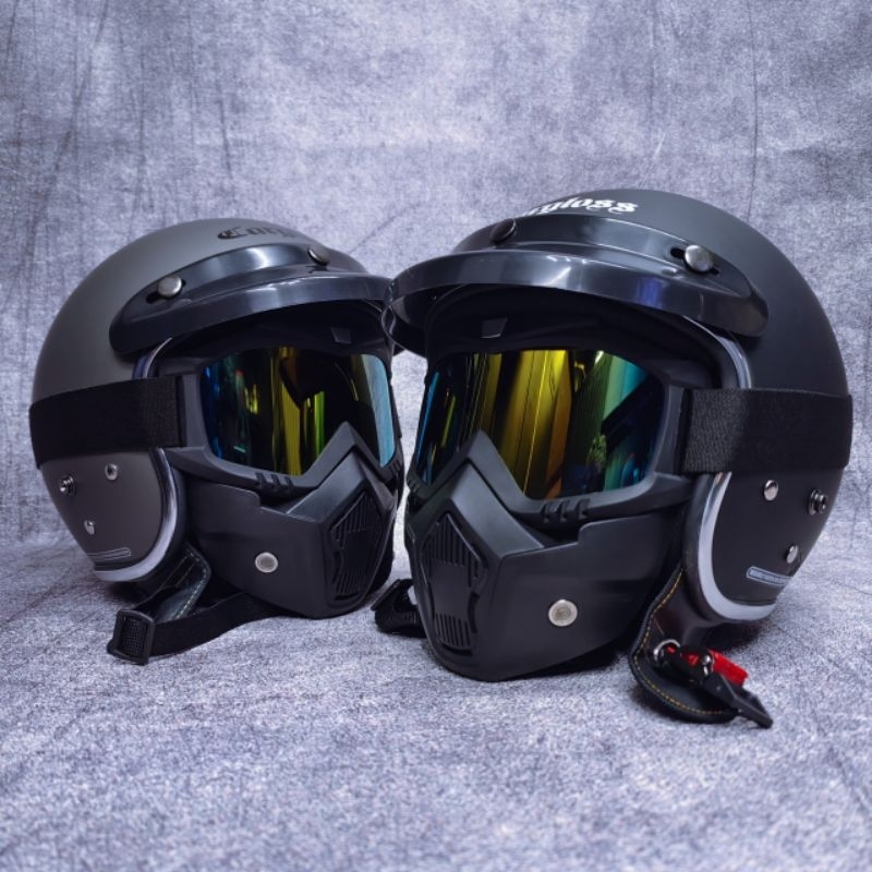 HELM BOGO RETRO GOGLE MASK TOPENG