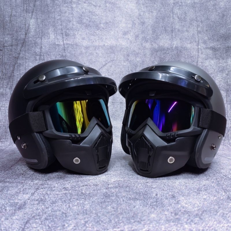 HELM BOGO DEWASA GOGLE MASK RETRO
