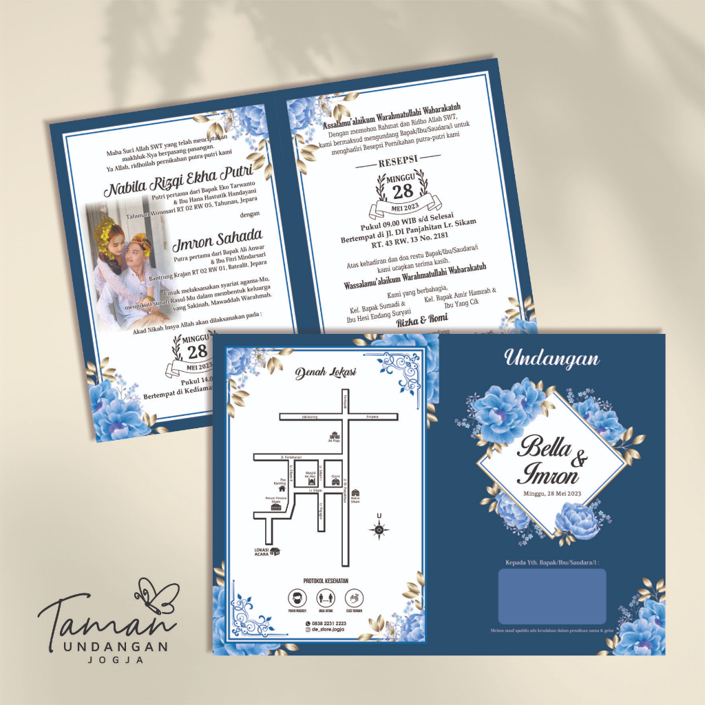 Undangan Pernikahan - Undangan Nikah - Undangan Khitan Simpel Elegant