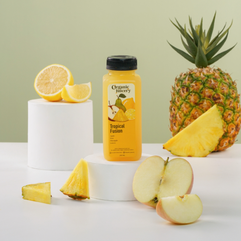 

Tropical Fusion 500ml | Cold Pressed Juice Apel Pir Nanas Lemon