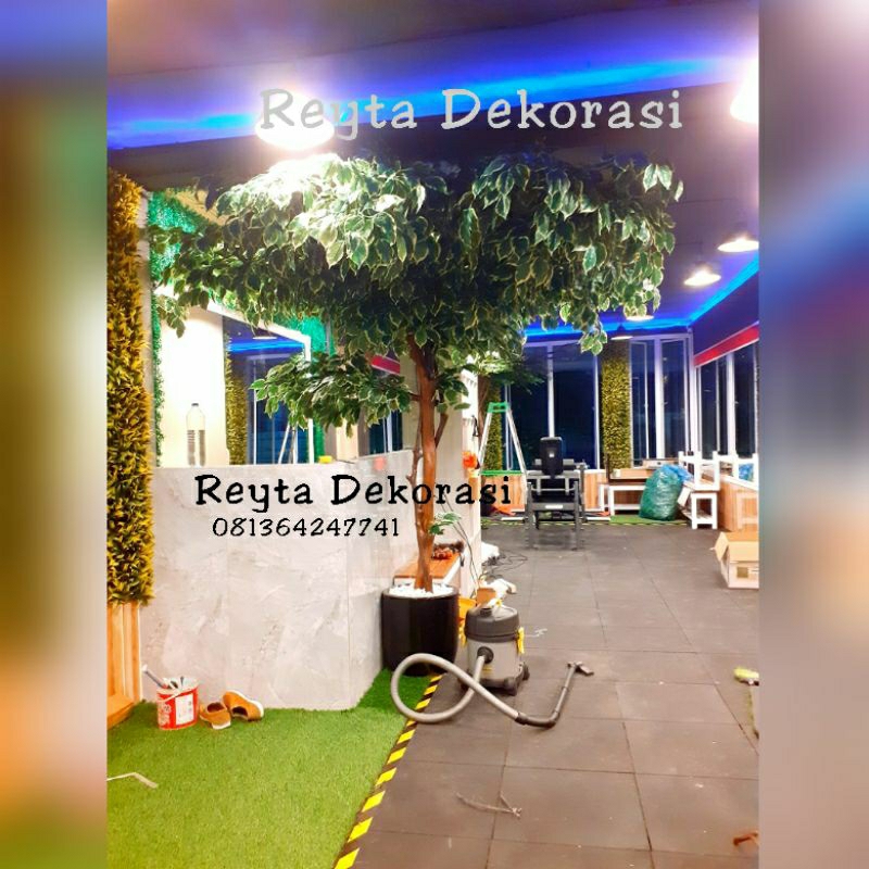 pohon besar jumbo tinggi 3mtr - pohon hias artificial event wedding - pohon dekorasi bunga hias plas