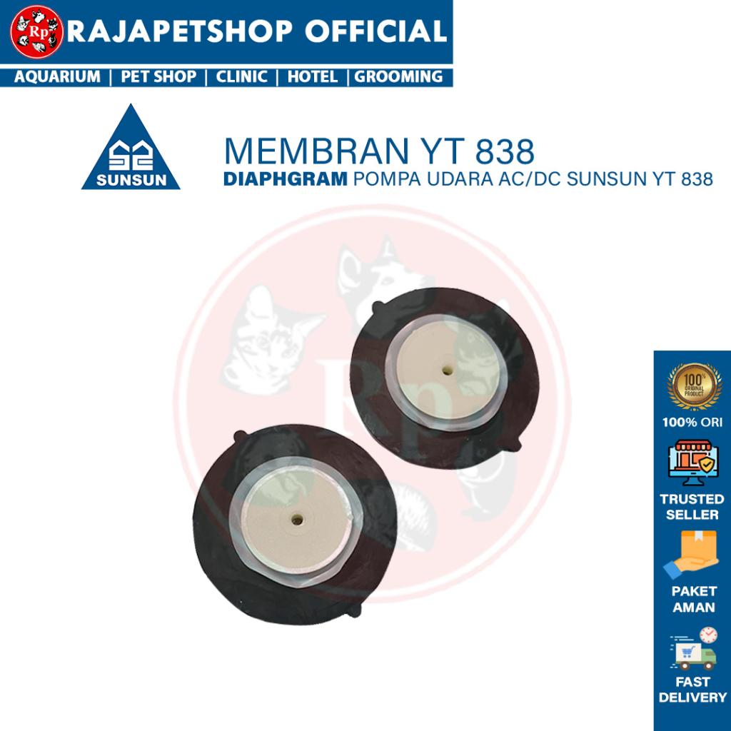 ( SPARE PART ) SUNSUN MEMBRAN YT 838/YT 888 AIR PUMP AC DC AERATOR KOLAM
