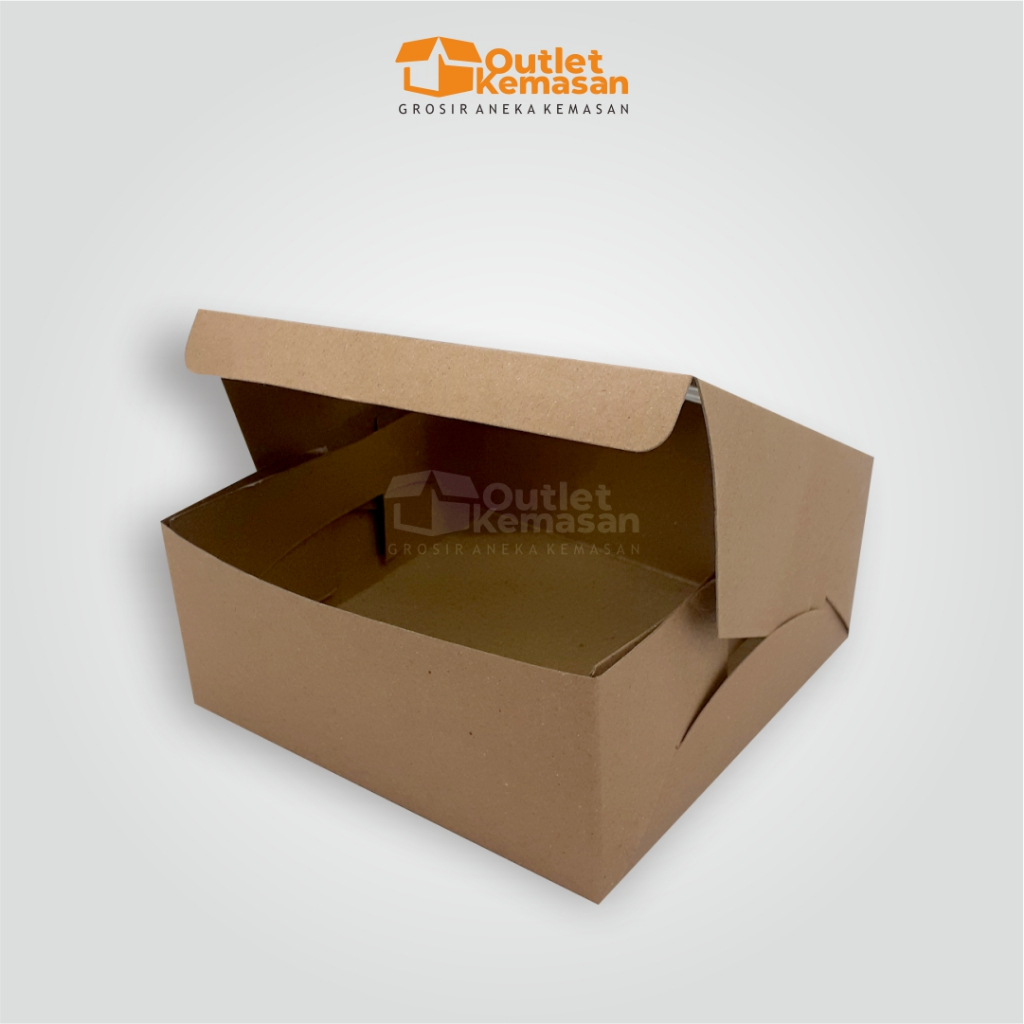 

[Min Order 25 Pcs] Dus Nasi 16x16x7 | Catering Box | Dus Nasi Kraft | Dus Nasi Tutup Sambung