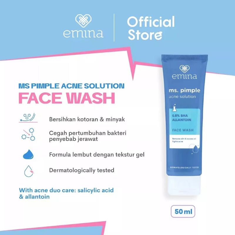 EMINA MS. PIMPLE ACNE SOLUTION FACE WASH