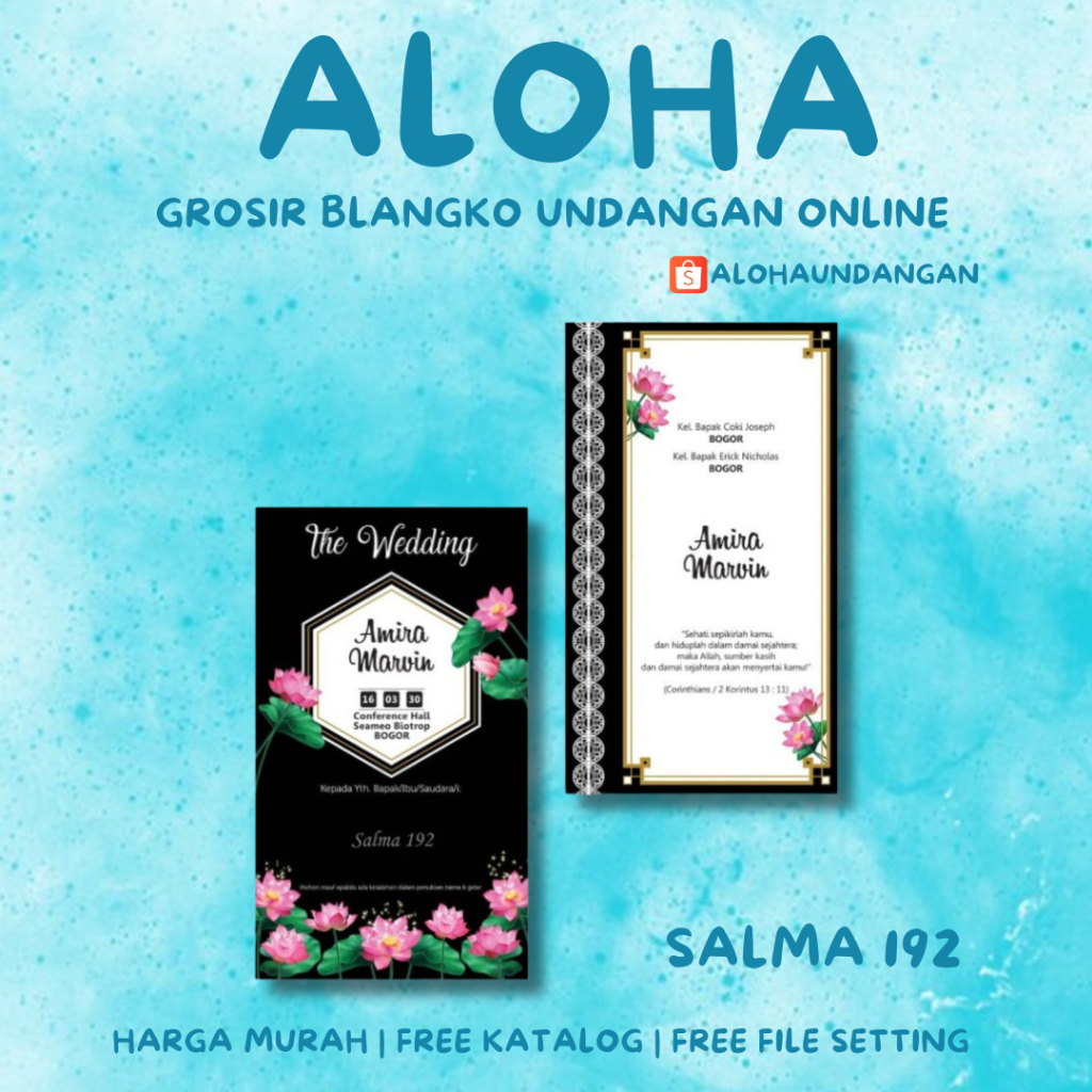 BLANGKO UNDANGAN NIKAH MURAH SALMA 192 | Aloha Undangan
