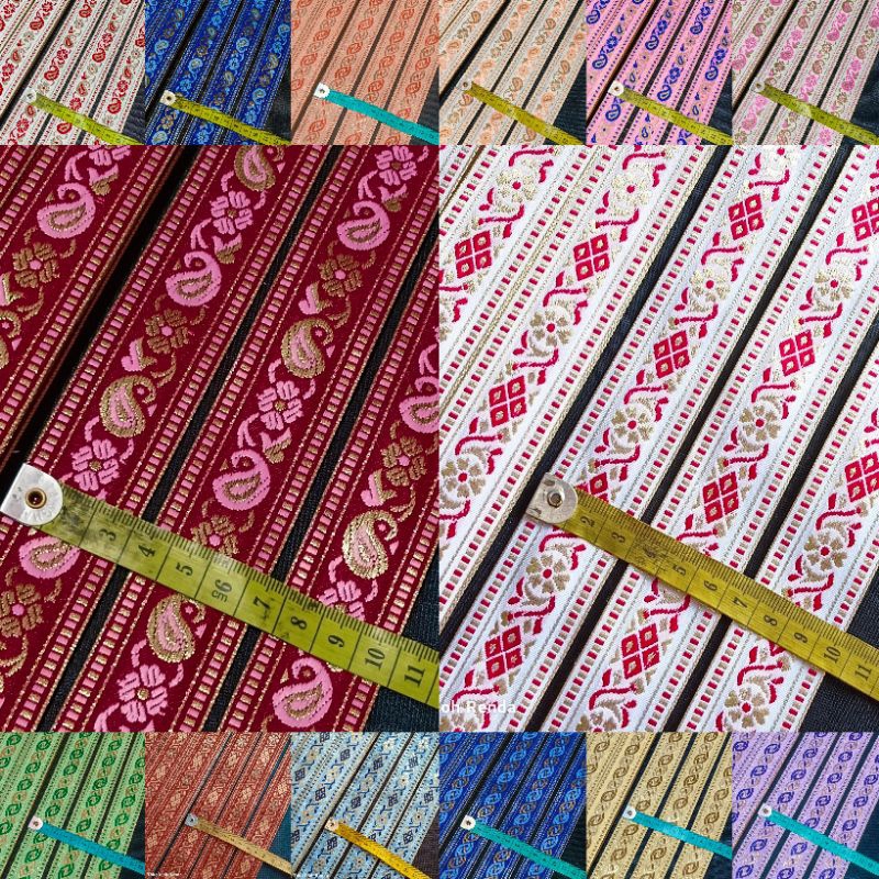 Pita bordir india motif cantik (Permeter)