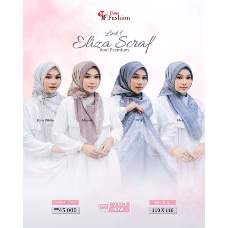 elliza scraf//hijab segiempat//COD//by fee fashion//
