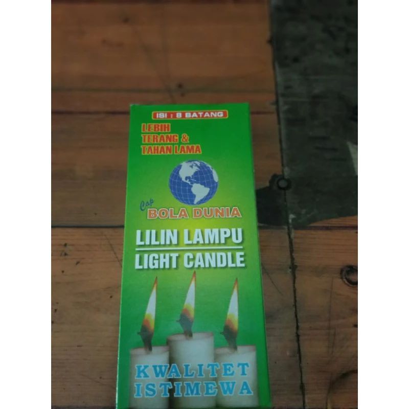 LILIN CAP BOLA DUNIA / LILIN PUTIH / LILIN MATI LAMPU