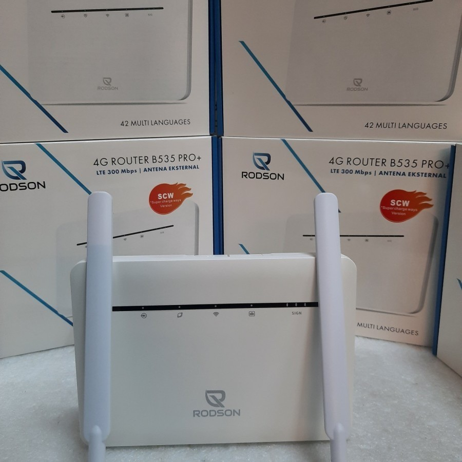 Modem 4G Router B535 PRO+ 300MBps + 2 Antena + Battery + LAN Port