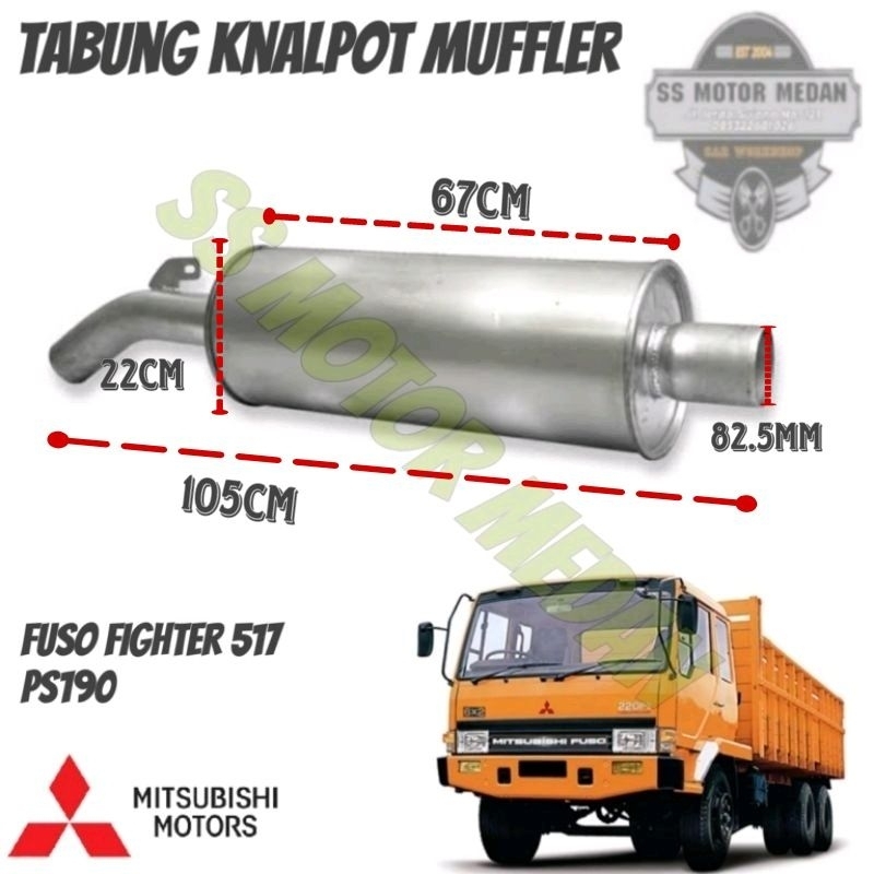 TABUNG KNALPOT MUFFLER FUSO FIGHTER 517 PS190