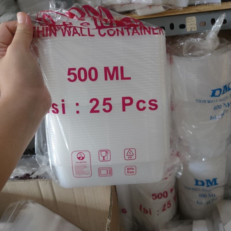 [CARGO] Thinwall 500ml Persegi Panjang 25pcs / Thinwall Sealer / Sealer Plastik / Sealer DM / Sealer