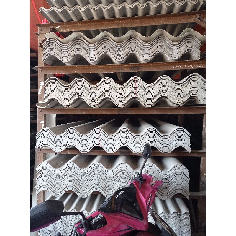 asbes gelombang besar djabesmen ukuran 2,25 meter x 102 cm x 5 mm murah surabaya sidoarjo