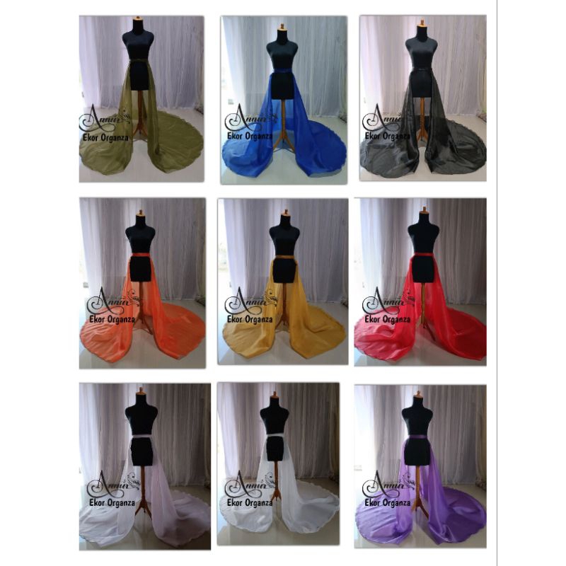 ekor organza /ekor kebaya/ekor gaun/ekor kebaya pengantin