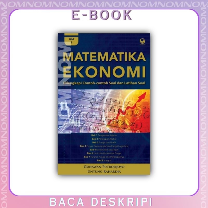 

MATEMATIKA EKONOMI: Dilengkapi Contoh-Contoh Soal dan Latihan Soal