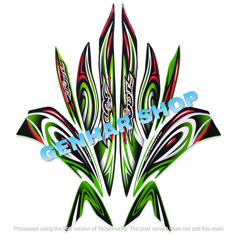 STIKER STRPING LIS BODY MOTOR YAMAHA MIO SOUL 2008 SEPASANG STANDAR FULL SET
