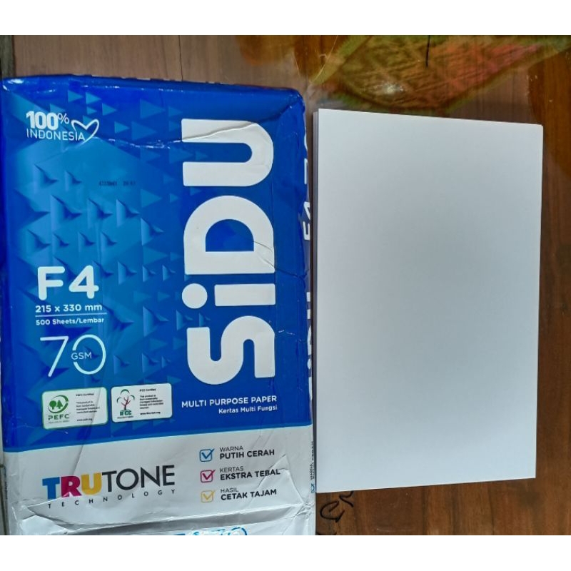 

HVS F4 Ecer 100 Lembar Sidu 70gsm