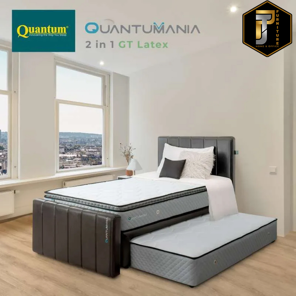 Kasur Quantumania 2 in 1 Greentea Latex /Kasur Latex Sorong Quantum 120 x 200 cm Murah Pontianak