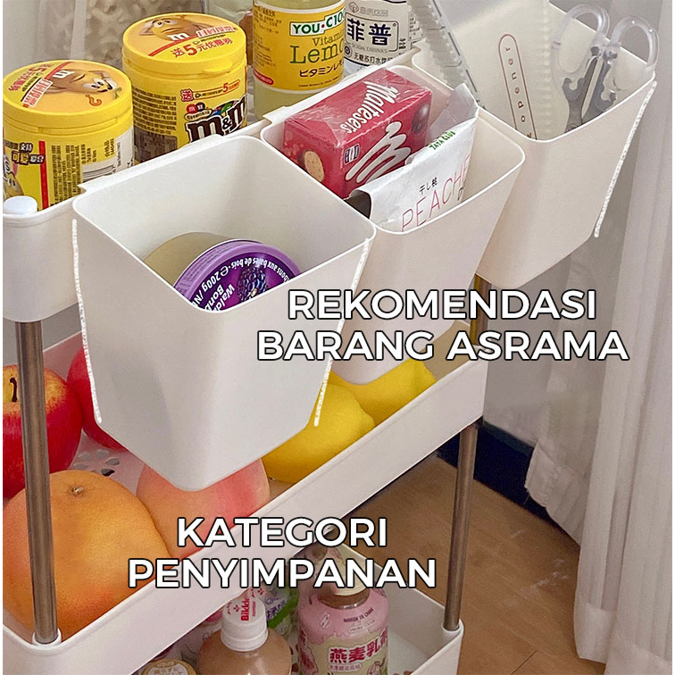 AONEZ Rak Gantung Meja Belajar Keranjang Storage Tempel Dinding Stationery Desktop Rak Holder