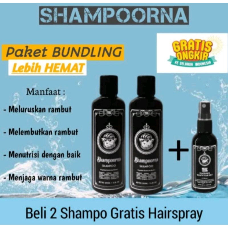 Buy 2 Get 1 Shampoorna Shampoo Thug Pelurus Rambut Permanen Anti Catok