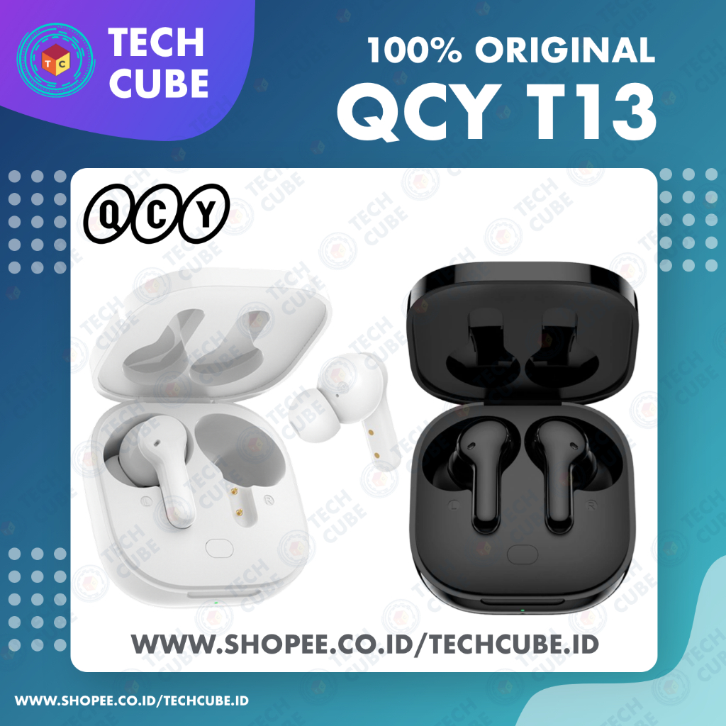 QCY T13 TWS Wireless Earphone Headset Earbuds Bluetooth Alternatif T5 T7 T10 T11