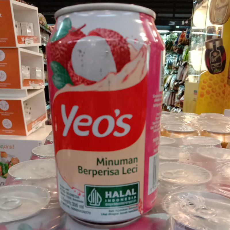 

YEOS GRASS JELLY LYCHEE DRINK 300 ML / MINUMAN KALENG / MINUMAN RASA LECI