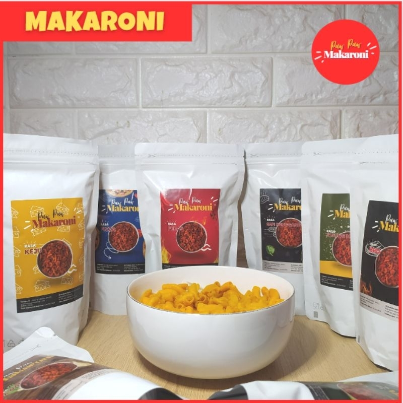 

Makaroni 100 gram (Pedas, Keju, Bawang, Jagung Manis, Bbq, Pizza, lombok ijo, Sapi Panggang)