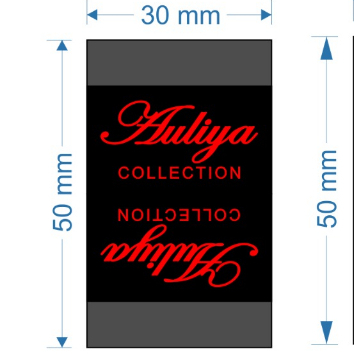 

label woven slip auliya