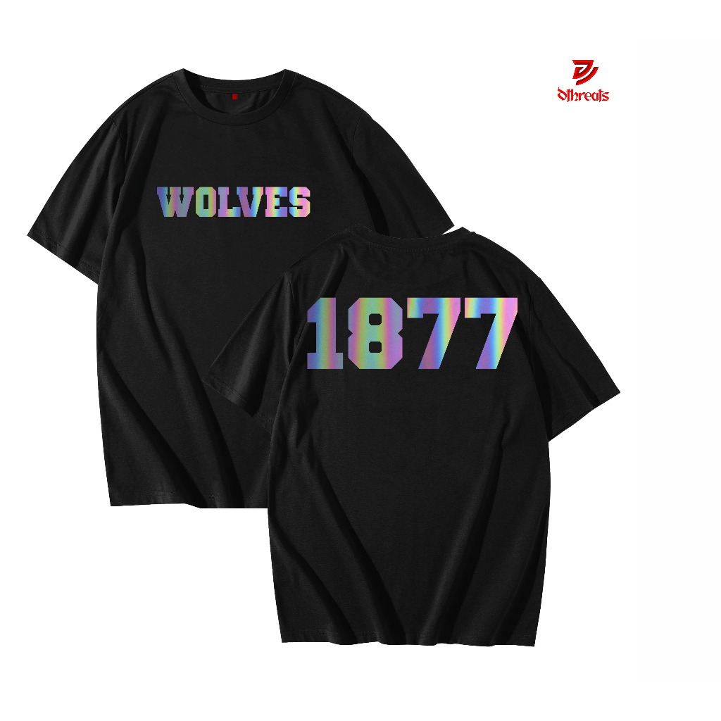 T - SHIRT Distro Kaos wolves "WOLVES Reflektif - DTHREATS" -Kaos /Kaos WOLVES LIGA INGGRIS /Kaos wol