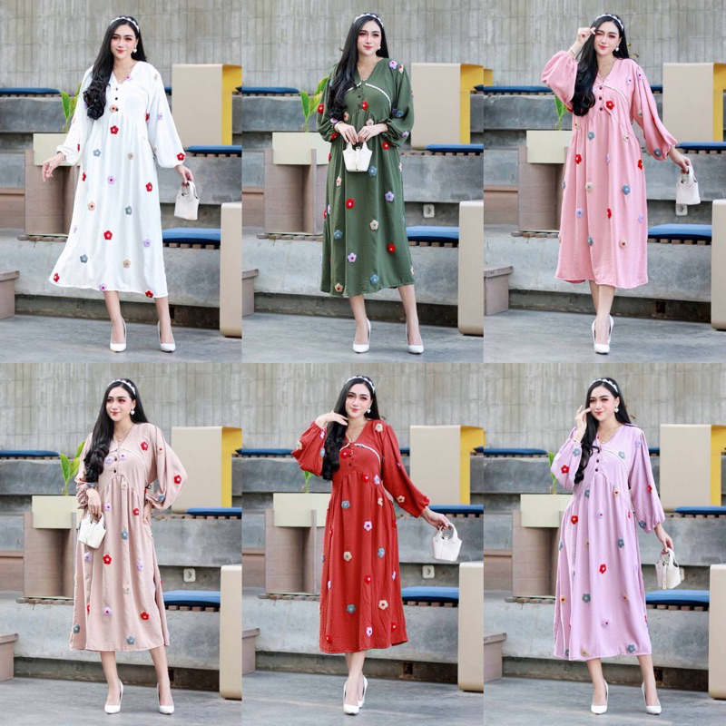 isyana dress daster crinkle daster busui dress busui daster viral daster kekinian daster dress korea