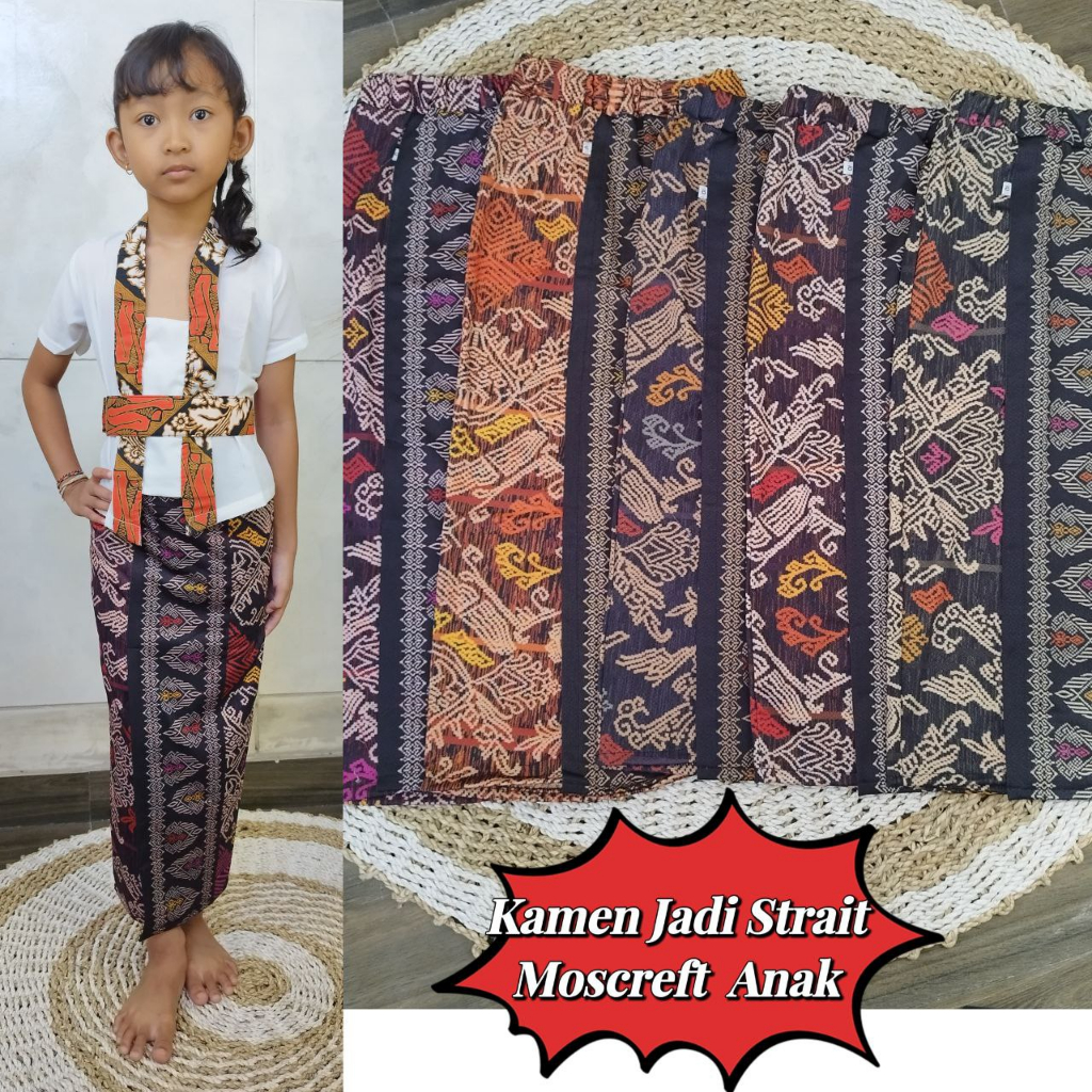 Rok atau kamen mocreft anak strait motif songket bali rok panjang rok bali bawahan kebaya bali