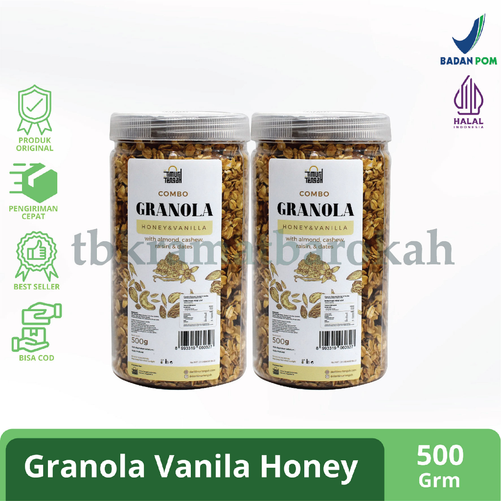 

Combo Granola Timur Tengah 500 Gr Granola Vanilla & Honey Premium 500gram Timur Tengah Sereal Makanan Sehat High Quality Diet Outmeal Sereal Gandum Utuh Kismis Kurma Almond Mede Mete Netto 500 Gram Oat Oatmeal Makanan Oats Sarapan Granova Murah Tanpa Gula