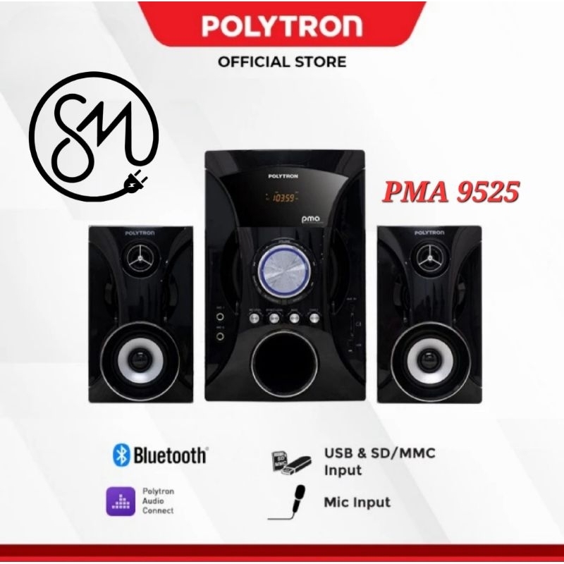 Speaker Polytron PMA 9525 Multimedia PMA9525 Bluetooth Audio