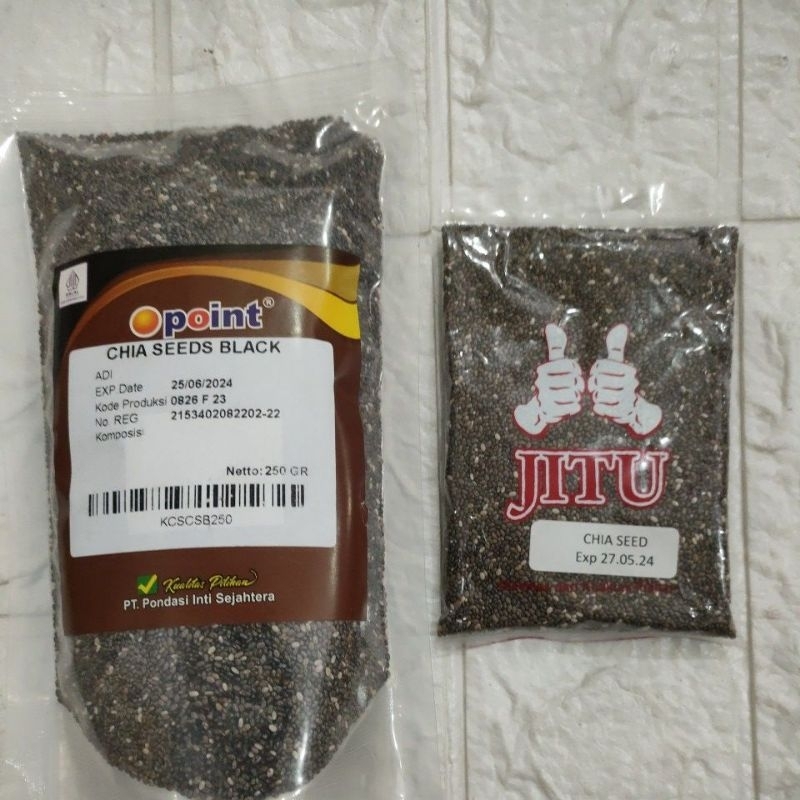 

Chia seeds black kemasan 250 gr dan 50 gr