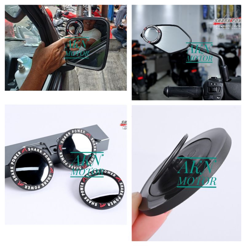 Kaca cembung spion motor mobil adjustable kaca pembesar motor mobil