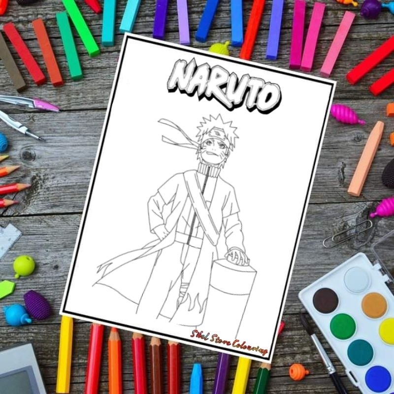 

Kertas Mewarnai Gambar Anak Tema Naruto V2 / Kertas Gambar (10 Lembar Gambar)