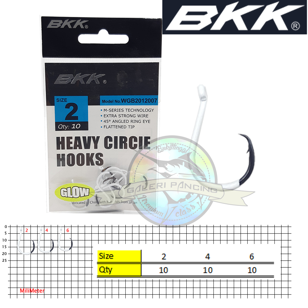 Hook Kail Pancing BKK Heavy Circle Hook - Glow In The Dark