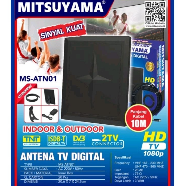 Antena TV Digital Indoor Outdoor Mitsuyama