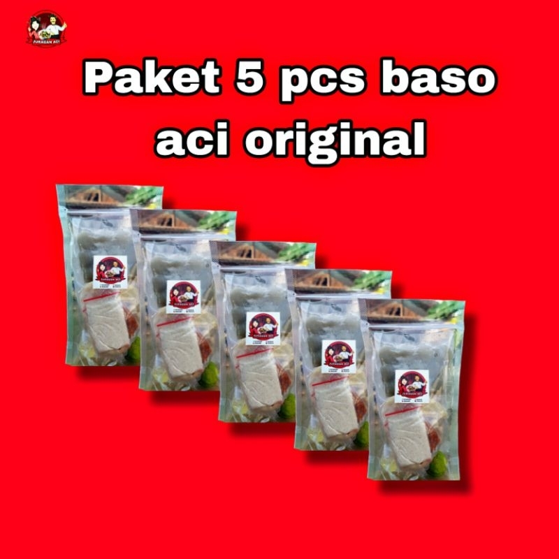 

PAKET 5 BUNGKUS BASO ACI ISI 12 BUTIR