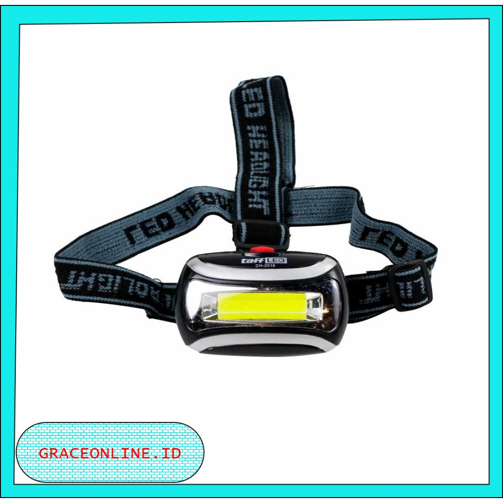 Taffled Headlamp Flashlight Waterproof LED 3 Modes COB Senter Kepala Senter Senter Kepala Anti Air S