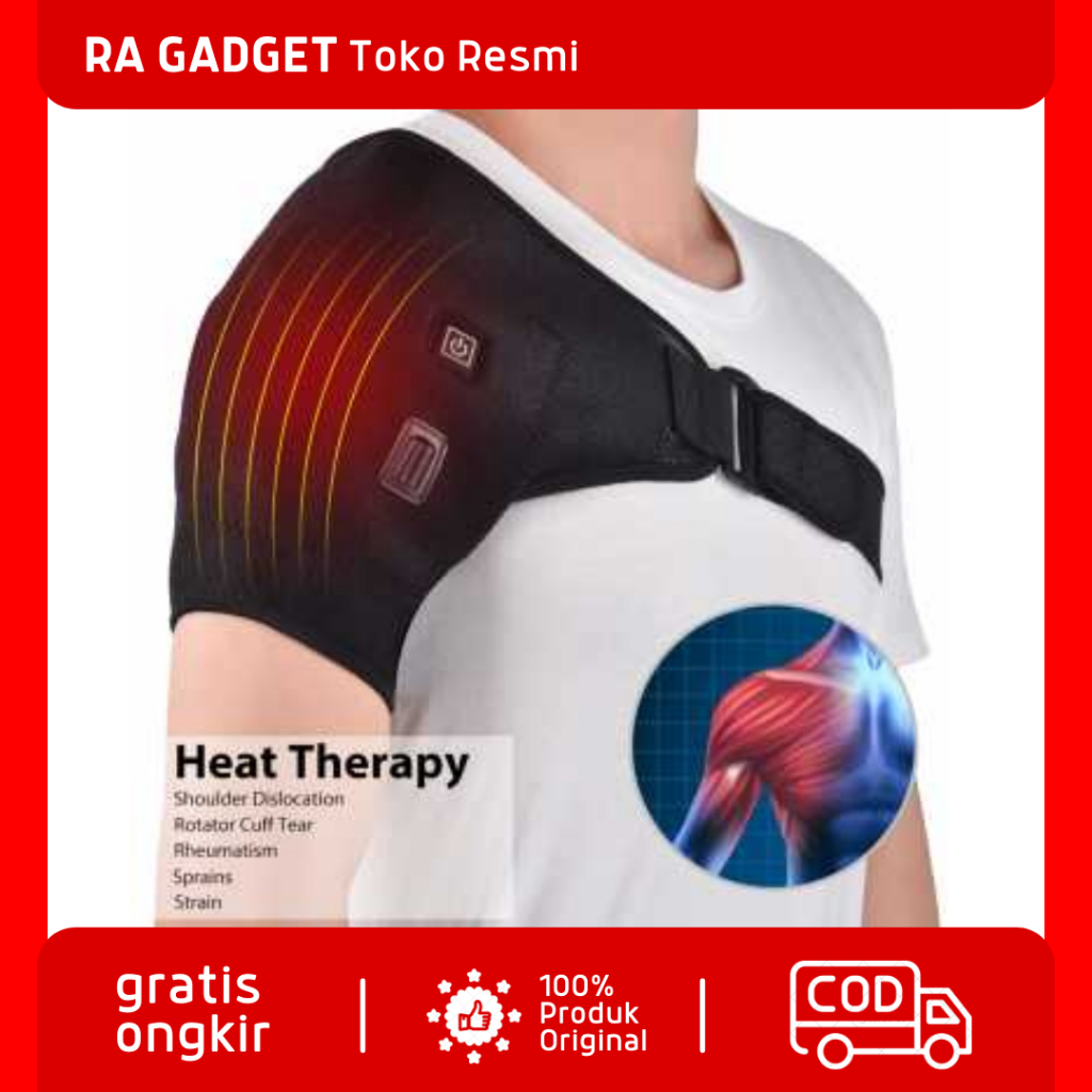 Alat Terapi Bahu Hot Compress Shoulder Brace Pain Relief USB / Alat Penyangga Penopang Penahan Peman